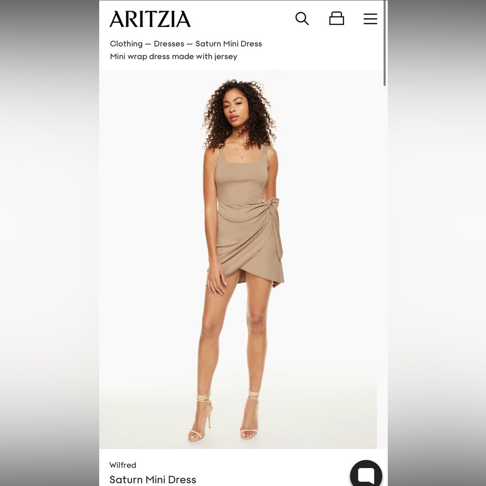 Aritzia - Wilfred Saturn dress in Beige. New with tags.